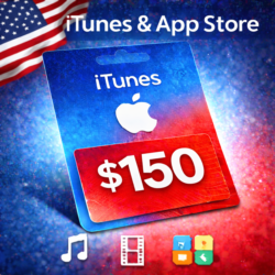 iTunes & App Store Подарочная карта — 150 USD (USA)