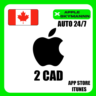 Apple iTunes 2 CAD КАНАДА ПОДАРОЧНАЯ КАРТА АВТО 24/7