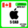 Apple iTunes 5 CAD КАНАДА ПОДАРОЧНАЯ КАРТА АВТО 24/7