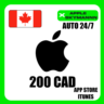 Apple iTunes 200 CAD КАНАДА ПОДАРОЧНАЯ КАРТА АВТО 24/7