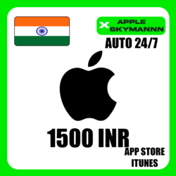 Apple iTunes 1500 INR ИНДИЯ ПОДАРОЧНАЯ КАРТА АВТО 24/7