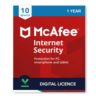 Ключ активации интернет-безопасности McAfee на 1 год дл
