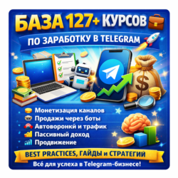 База 127  актуальных курсов по заработку в Telegram 2026 — скачай всё сразу!