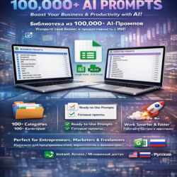 Пакет из +100,000 промптов для ChatGPT и ИИ — Бизнес, Маркетинг, Продуктивность