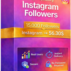 15,000 подписчиков Instagram   10,000 БЕСПЛАТНЫХ просмотров – Быстро и стабильно