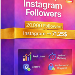 20,000 подписчиков Instagram   10,000 БЕСПЛАТНЫХ просмотров – Быстро и стабильно