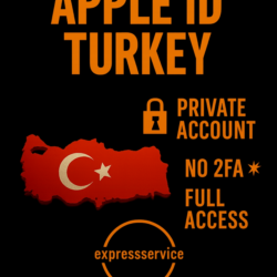 Apple ID turkey | Личный аккаунт    No 2FA    Полный доступ