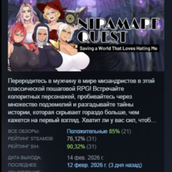 Niramare Quest: Saving a World That Loves Hating Me АВТОДОСТАВКА STEAM GLOBAL МГНОВЕН