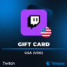 Twitch подарочная карта | США | 15 - 50 USD