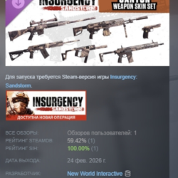 Insurgency: Sandstorm - Canyon Weapon Skin Set DLC АВТОДОСТАВКА STEAM РОССИЯ