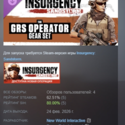 Insurgency: Sandstorm - GRS Operator Gear Set DLC АВТОДОСТАВКА STEAM РОССИЯ