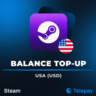 Steam (стим) пополнить баланс | США | 0.25 - 100 USD
