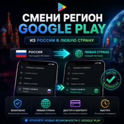 Изменение региона вашего аккаунта Google Play