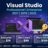 Ключ Visual Studio Pro Enterprise 2017 2019 2022 лицензия