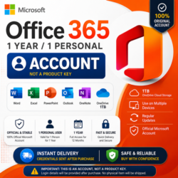 Microsoft Office 365 – 1 год – Личный – Учетная запись