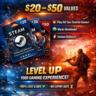 Steam Gift Card USA      | $20–$50 |   Быстрая доставка |    Игры без границ