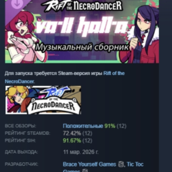 Rift of the NecroDancer: Музыкальный сборник VA-11 Hall-A АВТОДОСТАВКА STEAM РОССИЯ