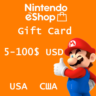 Nintendo eShop  5-10-20-35-50-100$ USD США  Подарочная карта  авто