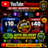 [АВТО 24/7] YouTube Premium 3-12 мес — Индивидуальный | Гарантия | GLOBAL