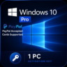 Windows 10 Pro – Ключ активации для 1 ПК – Автоматическая доставка