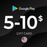 АВТО 24/7 ПОДАРОЧНАЯ КАРТА GOOGLE PLAY 5-10$ USD США