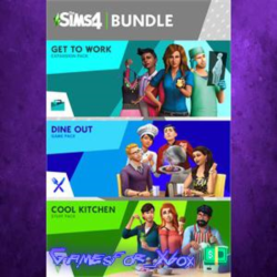 ☀️The Sims 4 Bundle - Get to Work, Dine Out, Cool Kitchen Stuff XBOX DLC