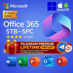 Office 365 5ТБ OneDrive Lifetime | 5ПК   Telegram Premium бесплатный пода