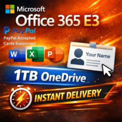 Microsoft Office 365 E3—Полный доступ к приложениям—OneDrive 1 ТБ—Мгновенная доставка