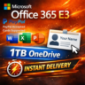 Microsoft Office 365 E3—Полный доступ к приложениям—OneDrive 1 ТБ—Мгновенная доставка