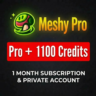 Meshy AI Pro Аккаунт 30 Дней 1100 Кредитов