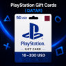 PlayStation Gift Cards Катар (QA) 10–200 USD | Коды пополнения PSN