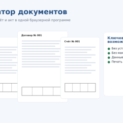 Генератор КП, договора, счёта и акты — браузерная программа