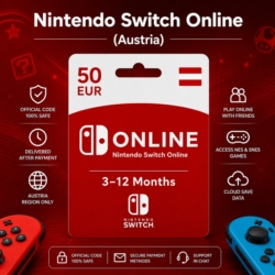 Nintendo Switch Online (Австрия) 3–12 месяцев | Подписка Nintendo