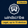 Windscribe PRO ЛЕГАЛЬНО, 15 устройств 12 месяцев