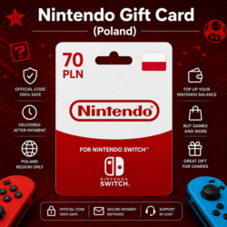 Nintendo Gift Card (Польша) 70–500 PLN | Код пополнения Nintendo