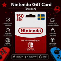 Nintendo Gift Card (Швеция) 150–1000 SEK | Код пополнения Nintendo