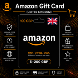 Amazon Gift Card (Великобритания) 5–200 GBP | Код пополнения Amazon