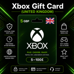 Xbox Gift Card (Великобритания) 5–100 GBP | Код пополнения Xbox