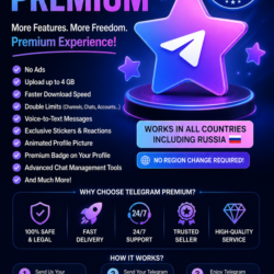 TELEGRAM PREMIUM SUBSCRIPTION Warranty 1 Year
