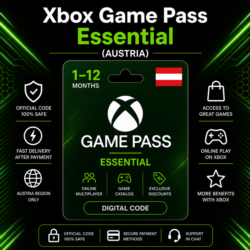 Xbox Game Pass Essential (Австрия) 1–12 месяцев | Код активации Xbox