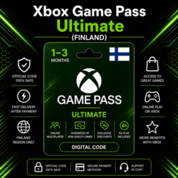 Xbox Game Pass Ultimate (Финляндия) 1–3 месяца | Код активации Xbox