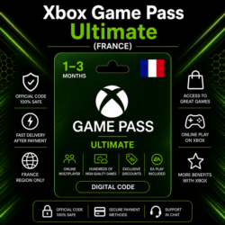 Xbox Game Pass Ultimate (Франция) 1–3 месяца | Код активации Xbox