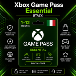 Xbox Game Pass Essential (Италия) 1–12 месяцев | Код активации Xbox