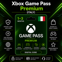 Xbox Game Pass Premium (Италия) 1–3 месяца | Код активации Xbox