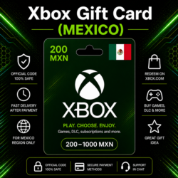 Xbox Gift Card (Мексика) 200–1000 MXN | Код пополнения Xbox