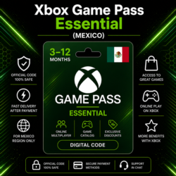 Xbox Game Pass Essential (Мексика) 3–12 месяцев | Код активации Xbox