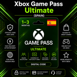 Xbox Game Pass Ultimate (Испания) 1–3 месяца | Код активации Xbox