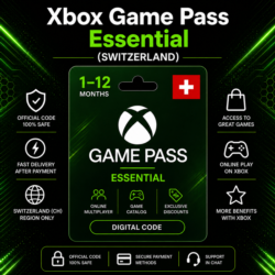 Xbox Game Pass Essential (Швейцария) 1–12 месяцев | Код активации Xbox