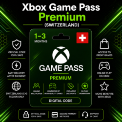 Xbox Game Pass Premium (Швейцария) 1–3 месяца | Код активации Xbox