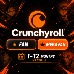 CRUNCHYROLL FAN / MEGA FAN    1–12 МЕСЯЦЕВ НА ВАШ АККАУНТ